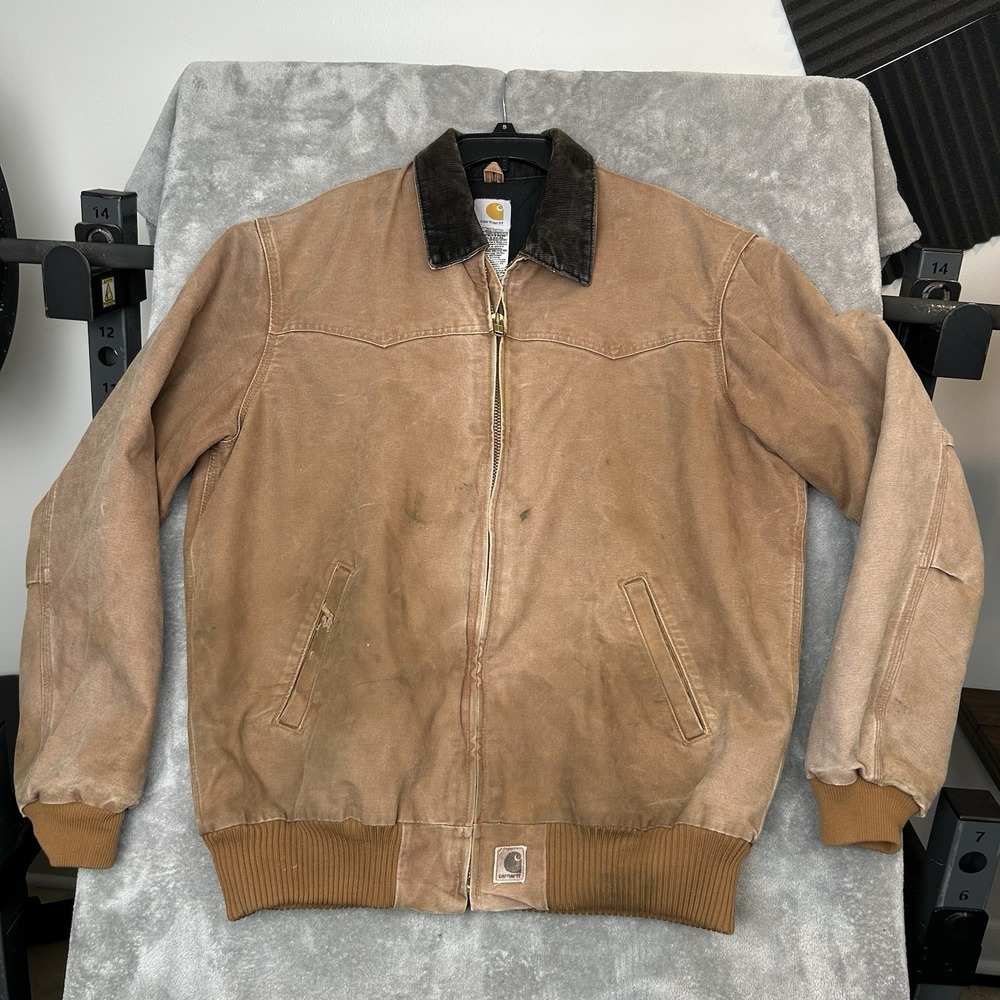 Vintage Carhartt Santa Fe Workwear Bomber Jacket Men's Size Extra Large J14BRN